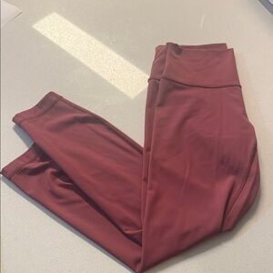 Red Lululemon Leggings- size 8
